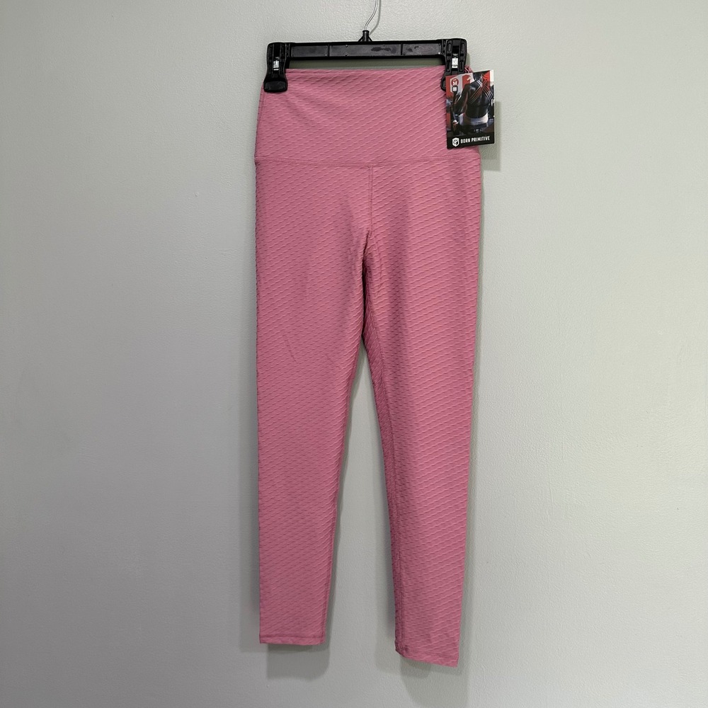 Born Primitive Texture Pink Leggings High Waist‎ Athletic Gym Womens M booty